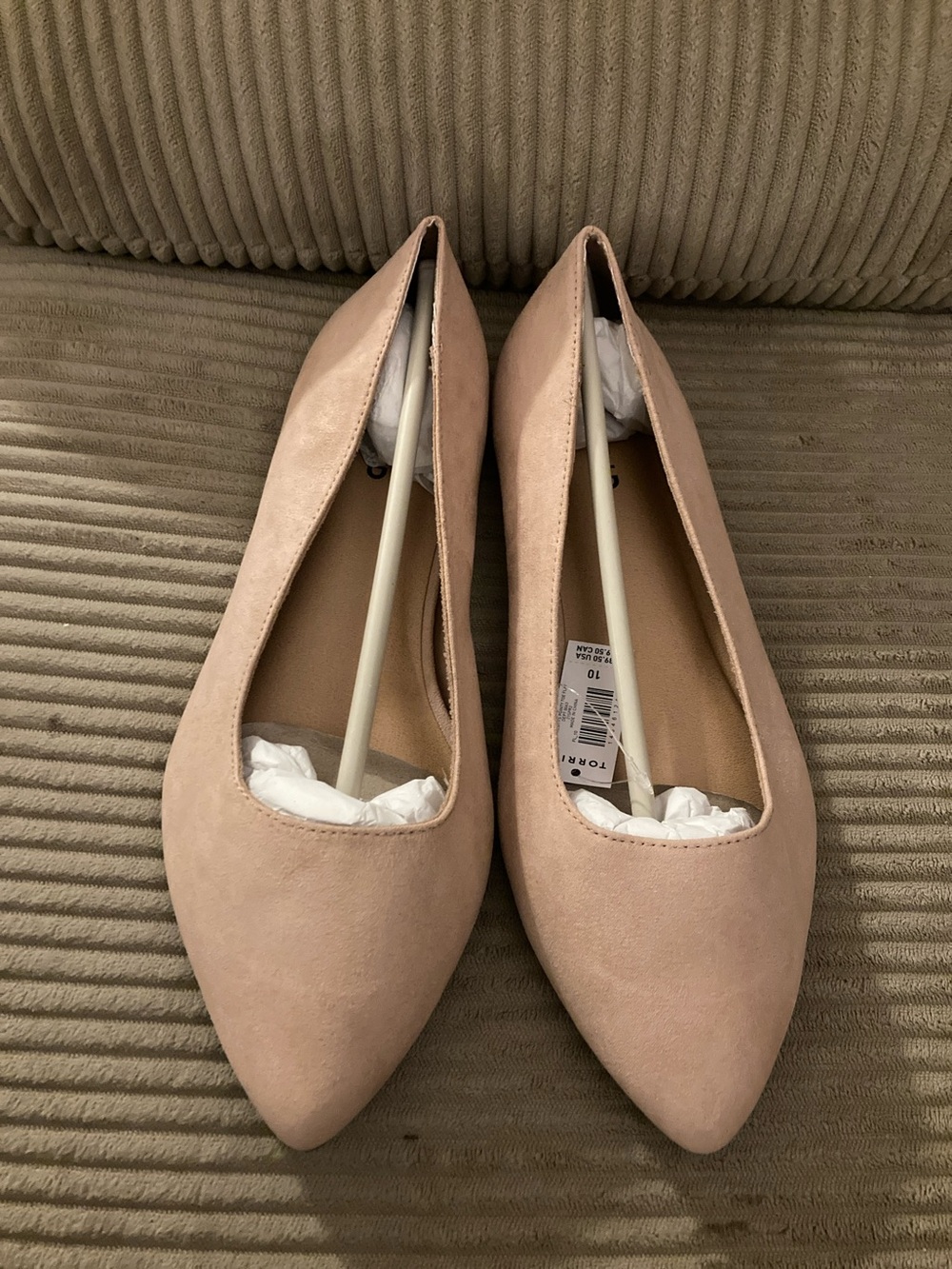 torrid Pointed Toe Ballet Flats in Blush